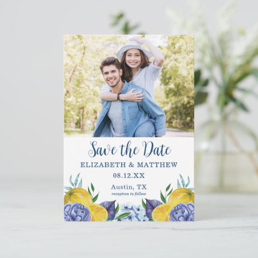 Save The Date Lemon Summer Wedding (Debout devant)