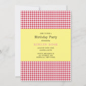 Save The Date Lemonade Stand Jaune 1ère Fête Anniversaire Économ (Dos)