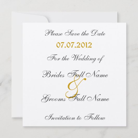 Save The Date Leopard Enregistrer la date (Dos)