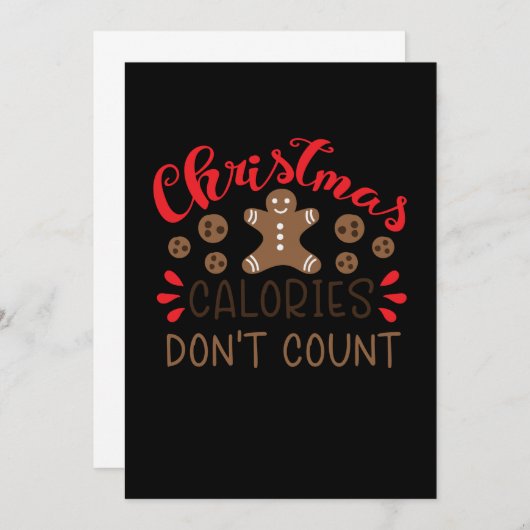 Save The Date Les calories de Noël ne comptent pas (Devant / Derrière)