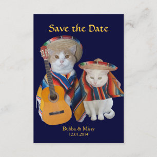 Save The Date Les chats drôles au sud du mariage de frontière