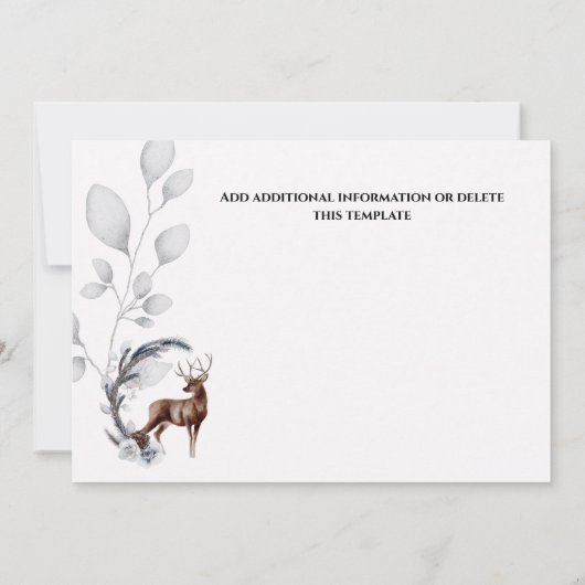 Save The Date Les couples de sapin de pin d'hiver (Dos)