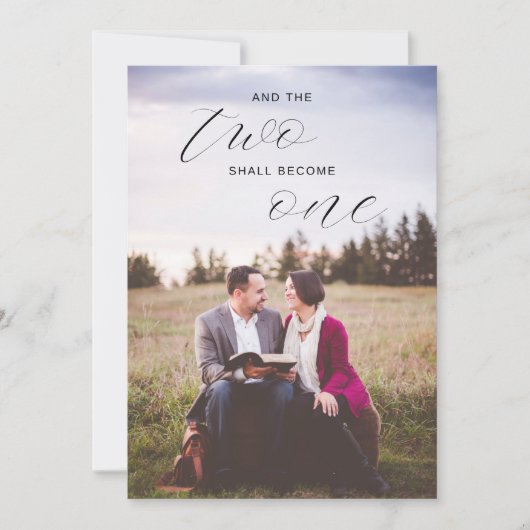 Save The Date Les Deux Deviendront Une Photo Religieuse (Devant)