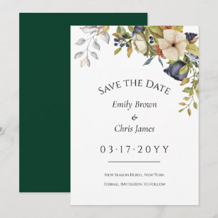 Save The Date Les fleurs de Magnolia Élégante végétation flora