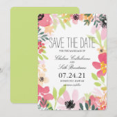 Save The Date Les jardins de fleurs de l'île | Enregistrer la da (Devant / Derrière)