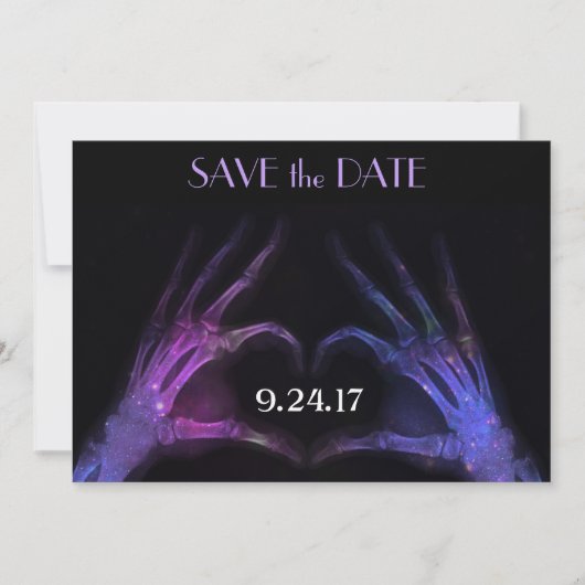 Save The Date Les mains des rayons X font du coeur économiser la (Devant)