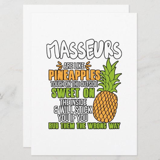 Save The Date Les Masseurs Sont Comme Des Ananas. (Devant / Derrière)