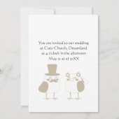 Save The Date Les oiseaux aiment le gâteau de mariage (Dos)