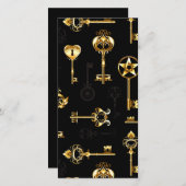 Save The Date Les Patters de Seamless avec Golden Keys (Devant / Derrière)