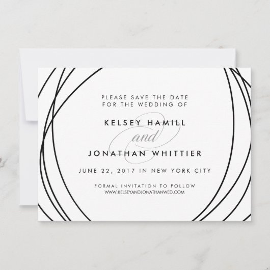 Save The Date Les sphères modernes | Arrière-photo facultative E (Devant)