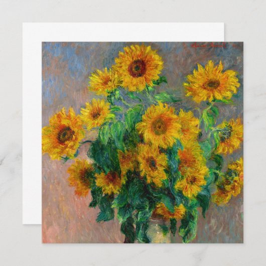 Save The Date Les tournesols de Monet (Devant / Derrière)