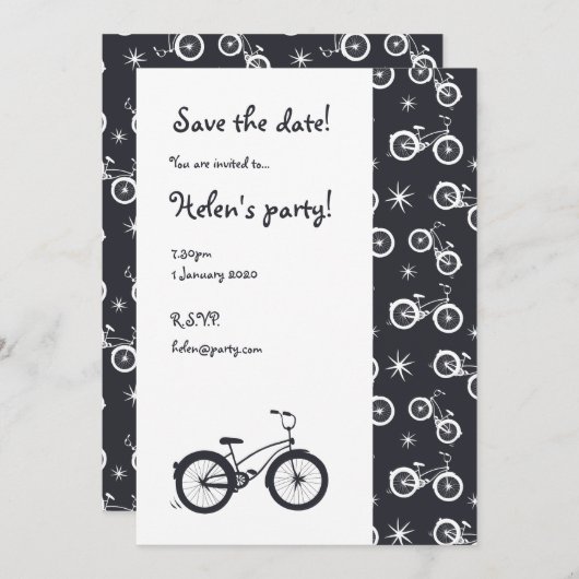 Save The Date Les Vélos Enregistrer La Date (Devant / Derrière)