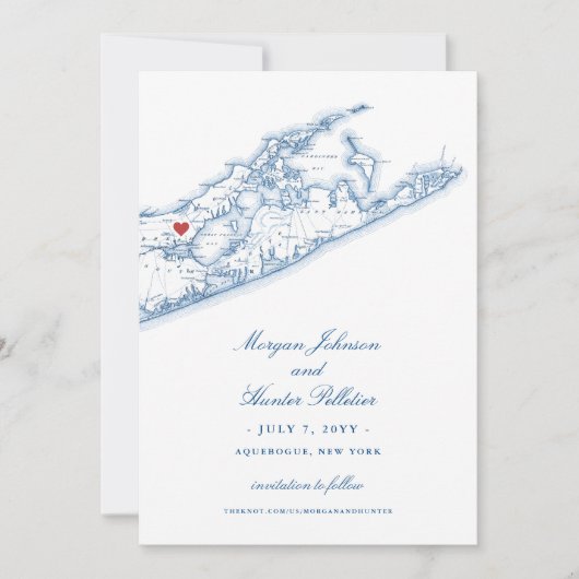 Save The Date Les vignobles à Aquebogue Mariage élégant (Devant)
