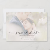 Save The Date Lettré à la main 3 image gris clair (Dos)