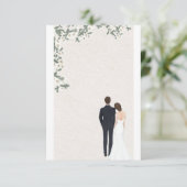 Save The Date Lettre d'invitation pour le mariage (Debout devant)