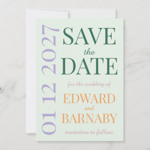 Save The Date lettres surdimensionnées Garden Party