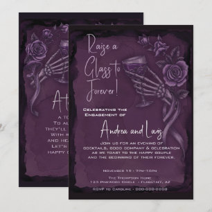 Save The Date Levez un verre pour toujours, fête d'engagement go