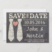 LGBT Tying the Knot Faux Chalkboard Enregistrer la