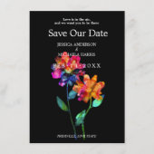 Save The Date 🌈 LGBTQ Avec Photo Enregistrez la Date Petits Fl (Devant)