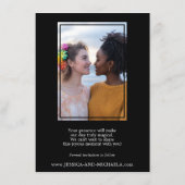 Save The Date 🌈 LGBTQ Avec Photo Enregistrez la Date Petits Fl (Dos)