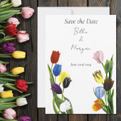 Save The Date LGBTQ plus Tulip Flowers