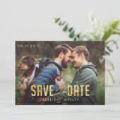 Save The Date LGBTQ Simple Traditionnel Enregistrer la Date avec (Debout devant)