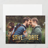 Save The Date LGBTQ Simple Traditionnel Enregistrer la Date avec (Devant / Derrière)