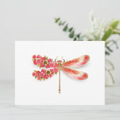 Save The Date libellule de fleurs avec sakura de bijoux (Debout devant)