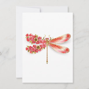 Save The Date libellule de fleurs avec sakura de bijoux