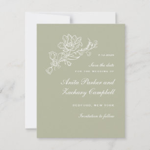 Save The Date Lichen en Cascade de Tulipes