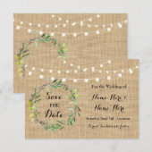 Save The Date Liefde Trouwfeest Bloemen Kaarten (Voorkant / Achterkant)