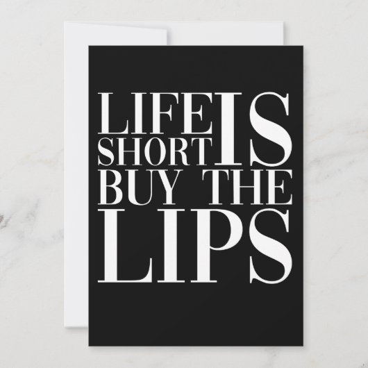 Save The Date Life Is Short Buy The Lips Nurse Injecto (Devant)