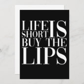 Save The Date Life Is Short Buy The Lips Nurse Injecto (Devant / Derrière)