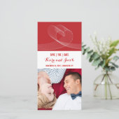 Save The Date Lignes D'Amour De Loopy Blanc Sur Photo Minimalist (Debout devant)