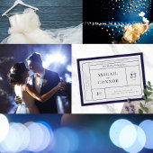 Save The Date Lignes modernes épurées Marine & Grey