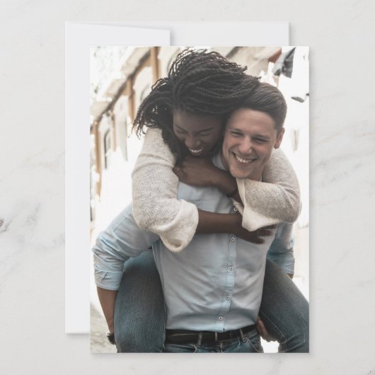 Save The Date Lilac Fleur sauvage Photo Mariage Enregistrer La D (Dos)