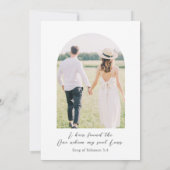 Save The Date Lilac Fleurs Photo Bible Verse Mariage chrétien (Dos)