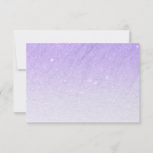 Save The Date Lilac lavande fausse parties scintillant ombre Enr (Dos)