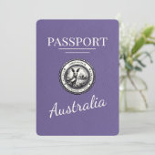 Save The Date Lilac Purple Australia Passeport Enregistrer La Da (Debout devant)