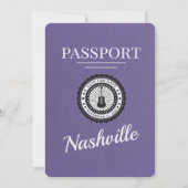 Save The Date Lilac Purple Nashville Passeport Enregistrer La Da (Devant)