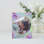 Save The Date Lilac Purple Oubliez-moi-ne pas enregistrer la dat (Debout devant)