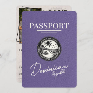 Save The Date Lilac Purple République Dominicaine Passeport
