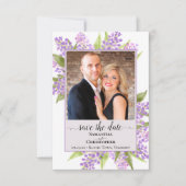 Save The Date Lilacs Rustiques Aquarelle et Mariage de Lavande P (Devant)