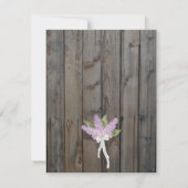 Save The Date Lilas et lumières sur le bois de grange violet mar (Dos)