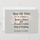 Save The Date Lilies roses foncés avec des centres jaunes (Devant)