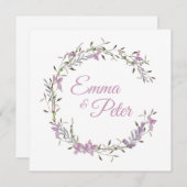 Save The Date Lillac Floral Wedding Design (Devant / Derrière)