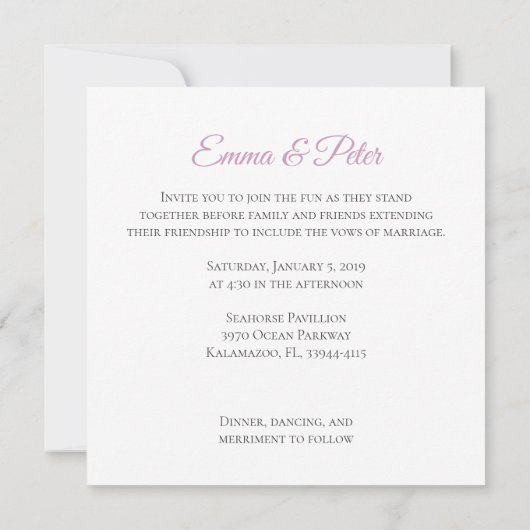 Save The Date Lillac Floral Wedding Design (Dos)