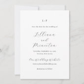Save The Date Lilliana Elegant Mariage moderne (Devant)