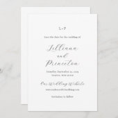 Save The Date Lilliana Elegant Mariage moderne (Devant / Derrière)