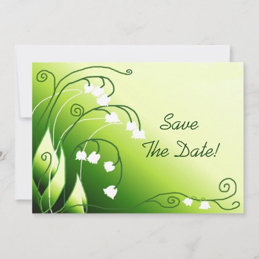 Save The Date Lily Of The Valley Enregistrer La Date (Devant)